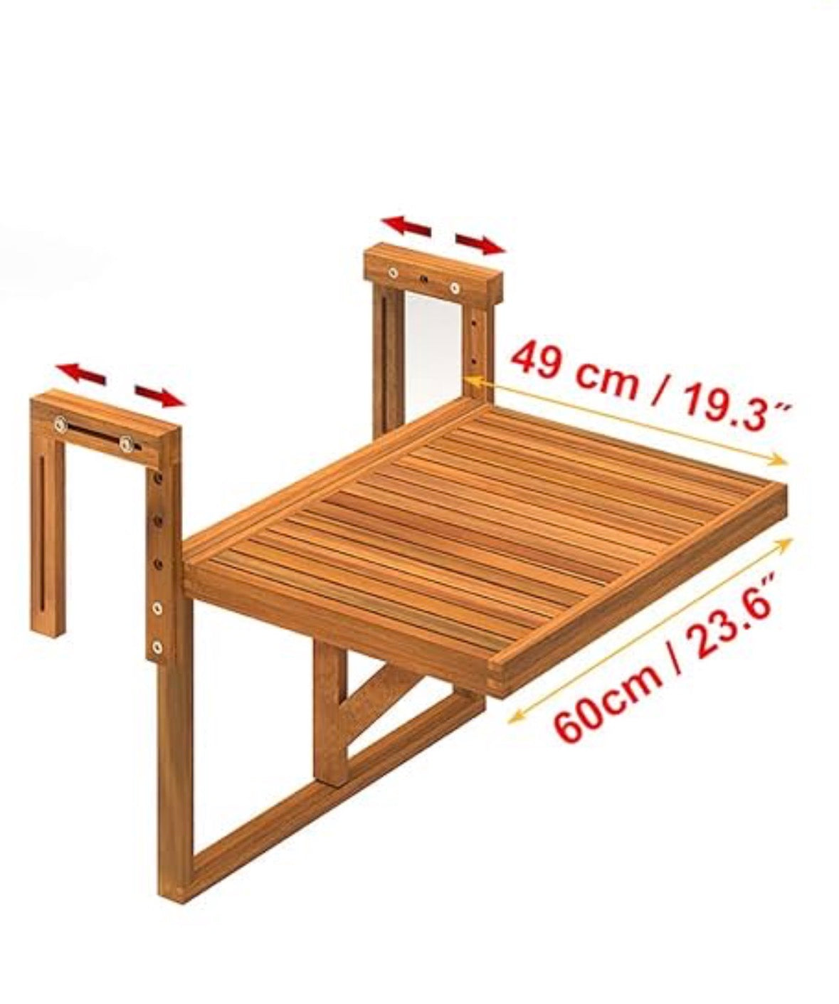 Balkongbord Stockholm Golden Teak 3 lÀgen