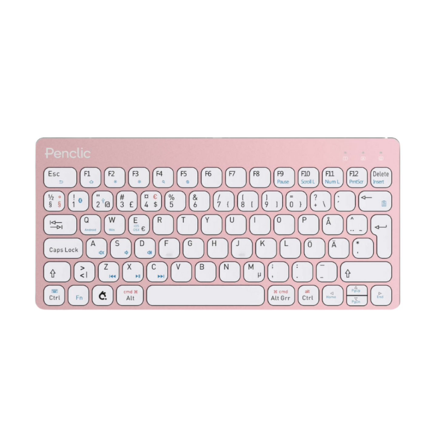 KB3 Minitangentbord Bluetooth utan dongel från Penclic rosa