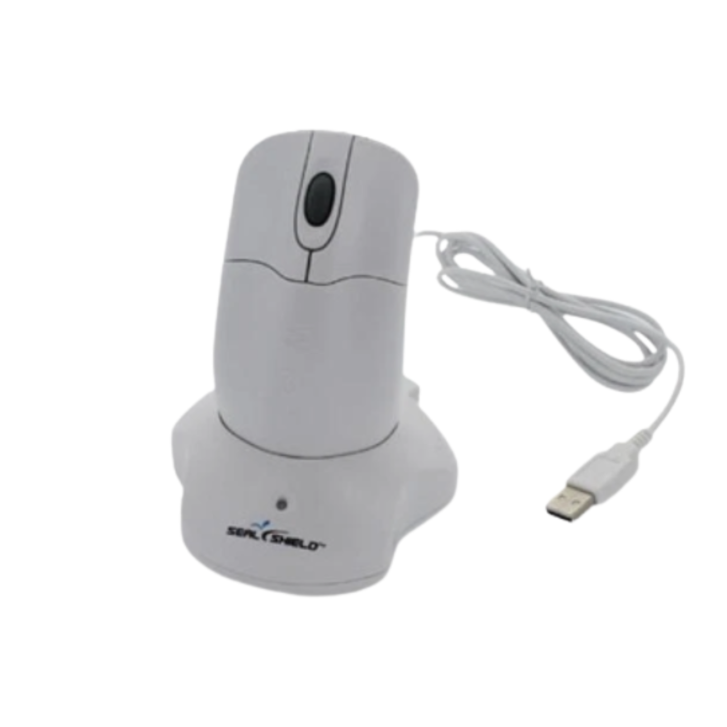 Silver Storm Klinisk Trådlös Mus från Seal Shield - Tvättbar, vattentät mus med antimikrobiell yta, RF-dongel och laddningsdocka/USB-hubb