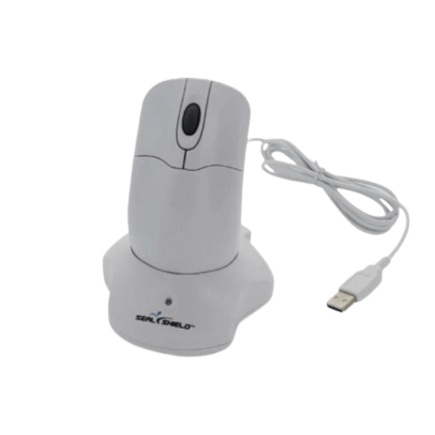 Silver Storm Klinisk Trådlös Mus från Seal Shield - Tvättbar, vattentät mus med antimikrobiell yta, RF-dongel och laddningsdocka/USB-hubb