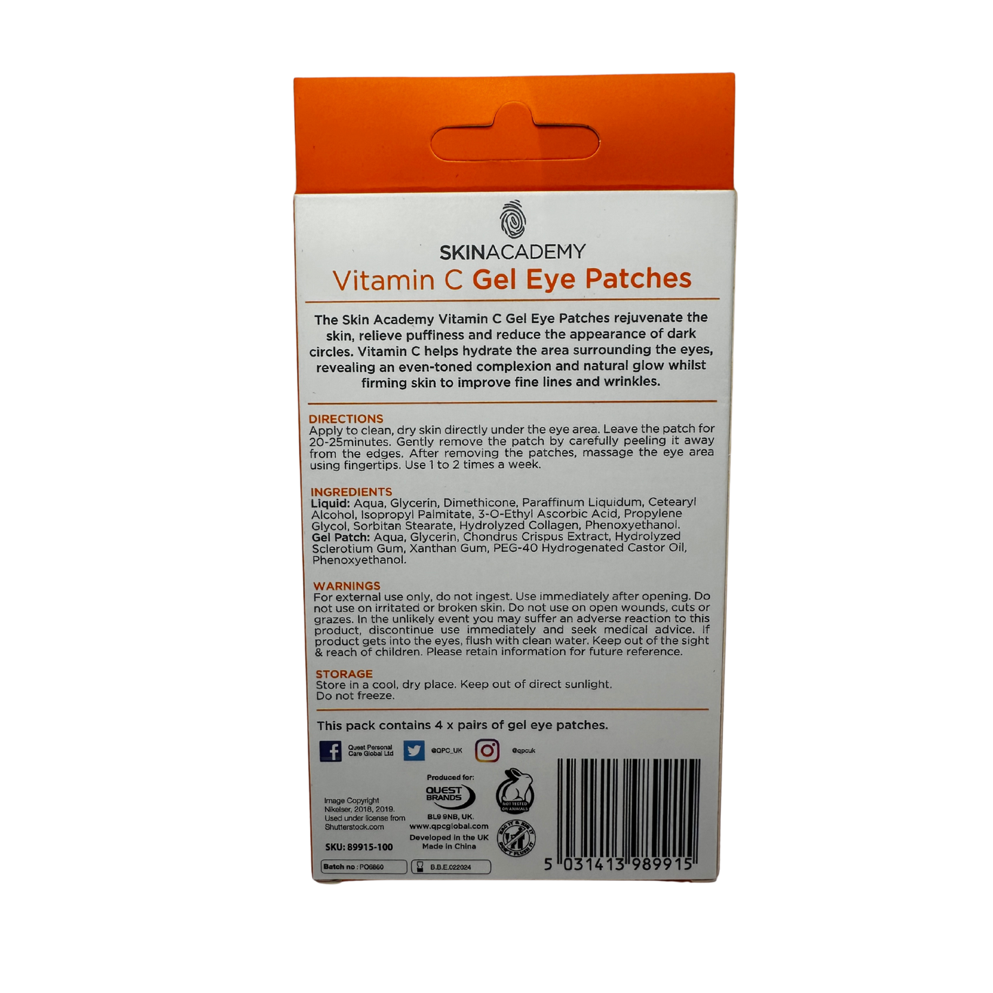 Vitamin C Gel Eye Patches mot svullnad från Skin Academy