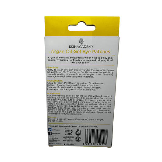 Argan Oil Gel Eye Patches i originalförpackning