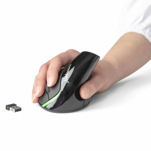 Stående mus Wow-Pen i svart med USB-mottagare