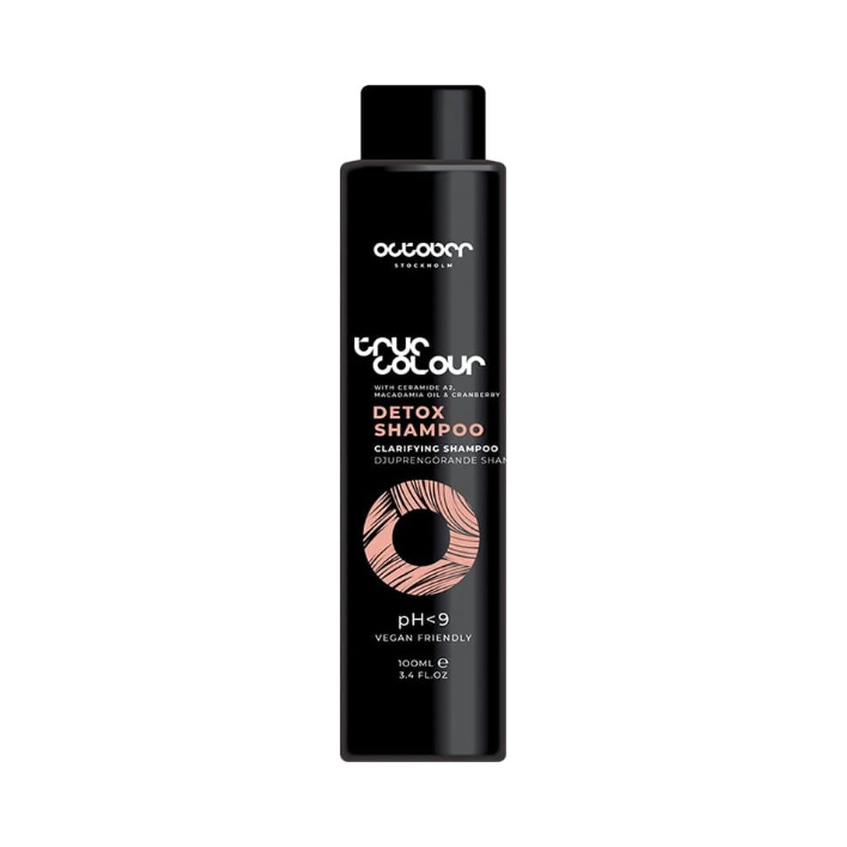 October Stockholm True Colour Detox Shampoo 100 ml djuprengorande clarifying schampo pH under 9