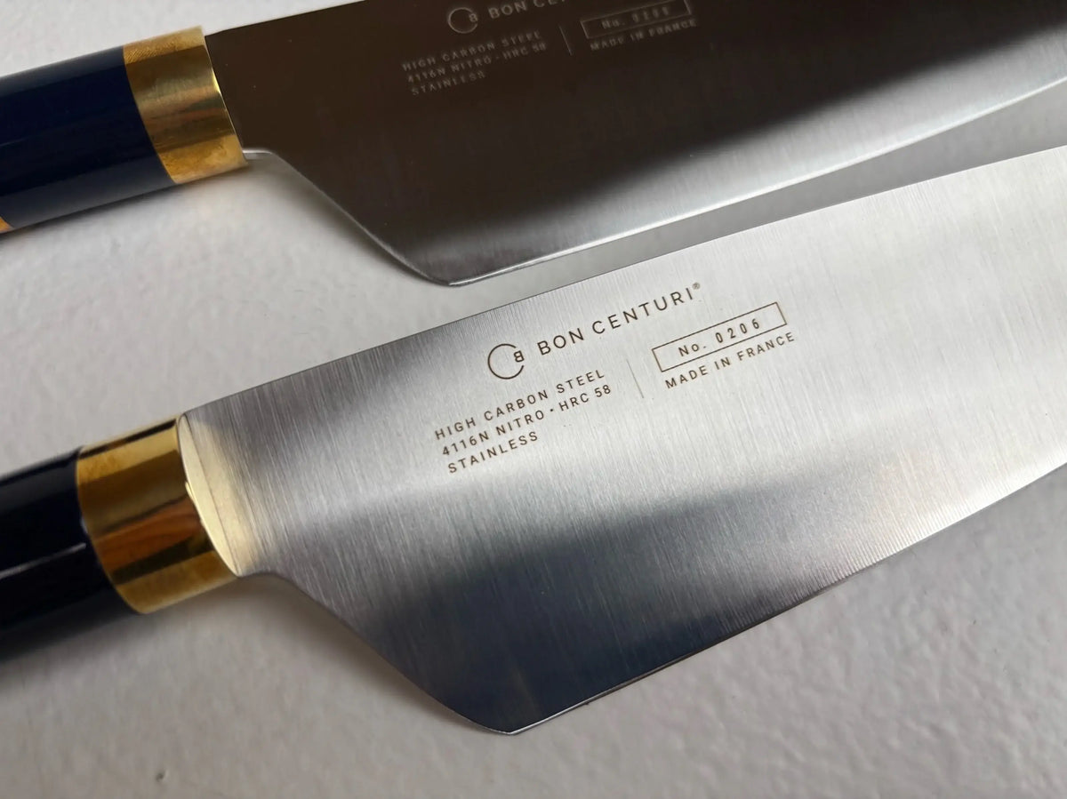 Kockknivserie i Mirage Marine med blått handtag