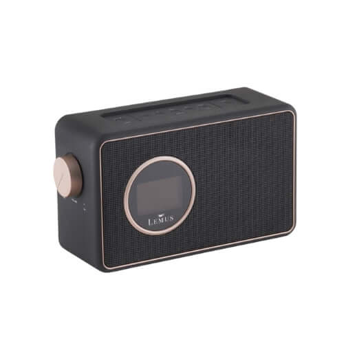 Lemus Radio Plus 2.0 DAB FM svart guld digitalradio