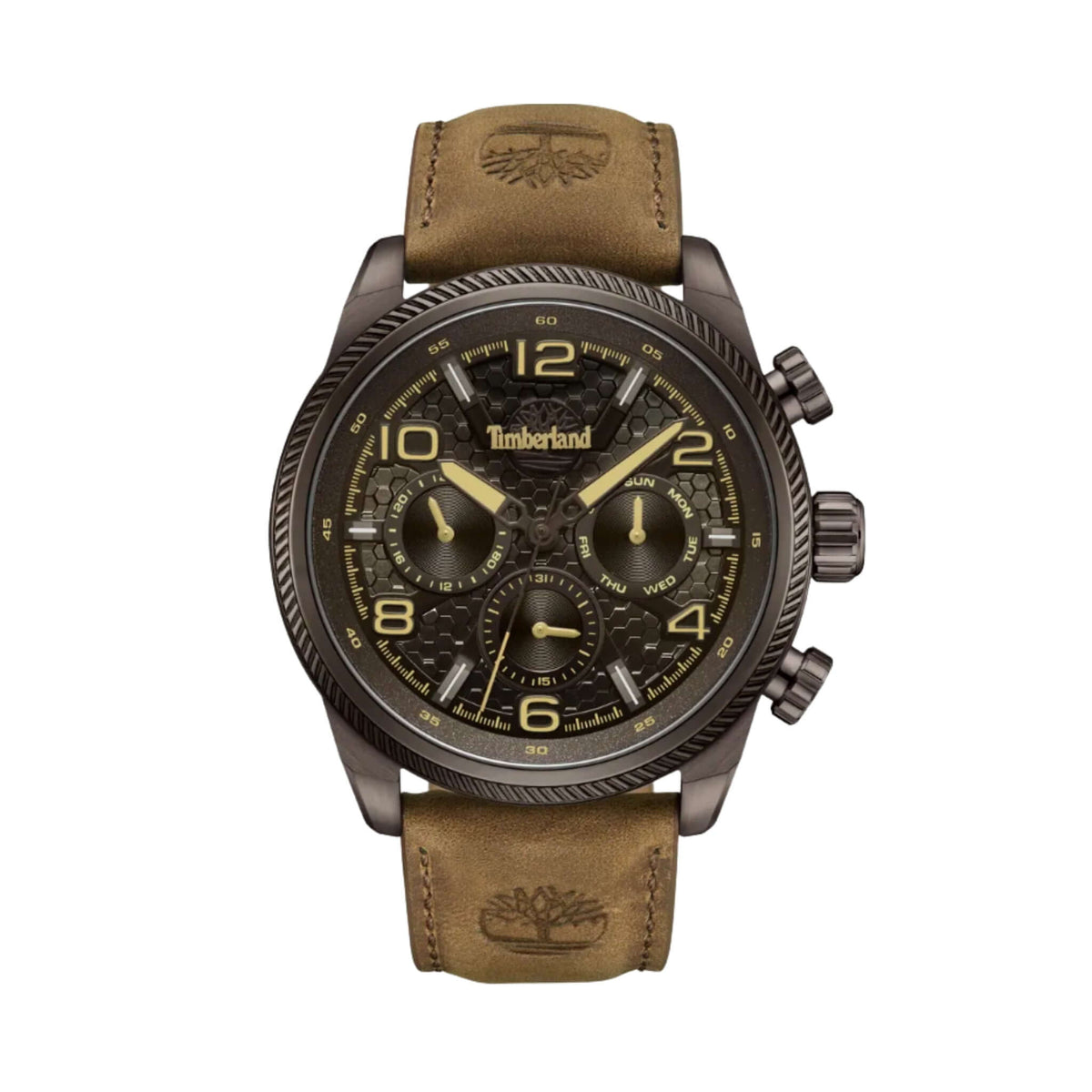 Timberland Henniker II Multifunktion 46mm brun laderrem