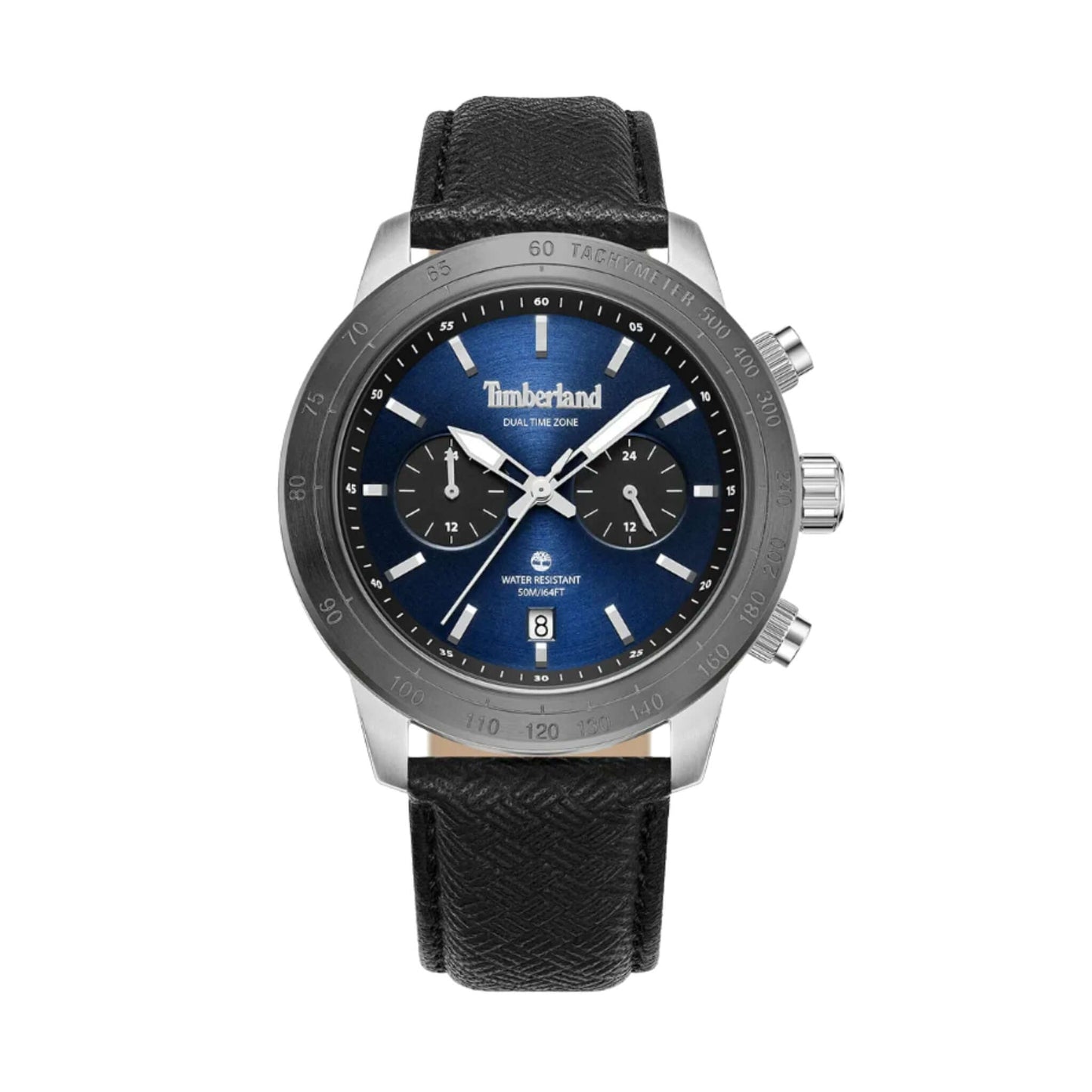 Timberland Raynham dual-timer Quartz 44mm bla urtavla svart lader
