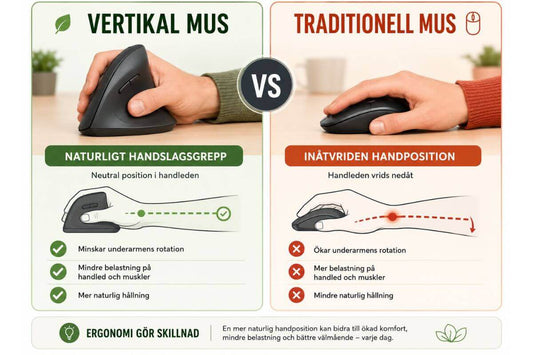 Ergonomisk datormus vs vanlig mus