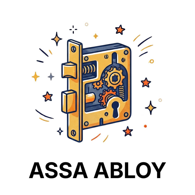 ASSA ABLOY dörrtillbehör till outletpris hos Fyndmaxa — lås, handtag och beslag märkesfynd