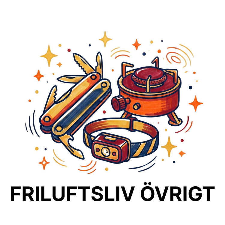 Friluftsutrustning och tillbehör till outletpris hos Fyndmaxa — märkesvaror och fynd outlet