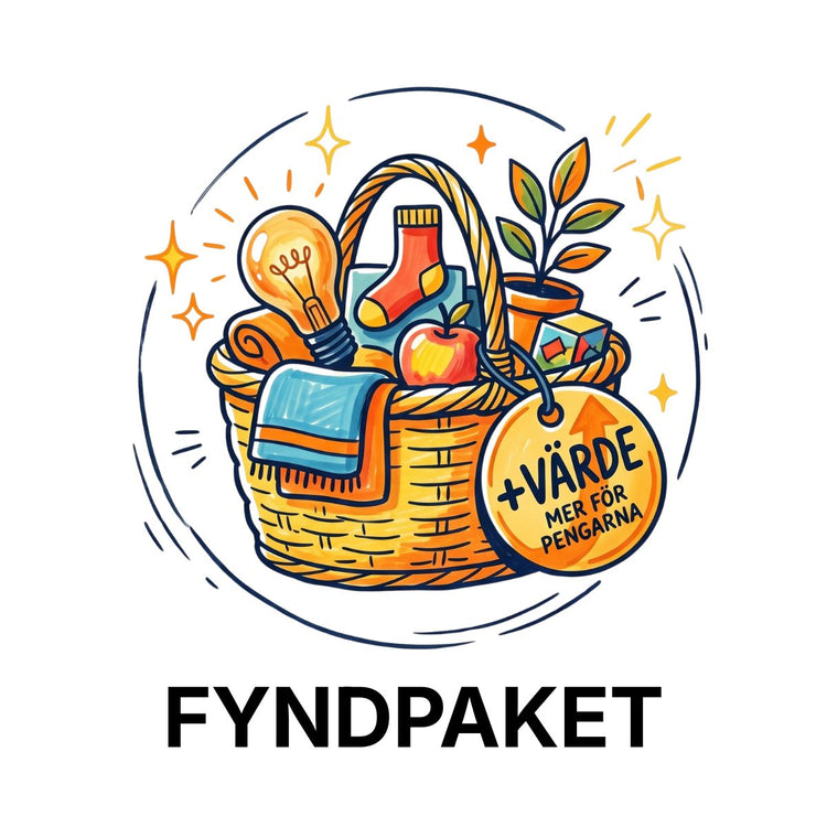 Fyndpaket med märkesprodukter till outletpris hos Fyndmaxa — handplockade kombinationer och fynd