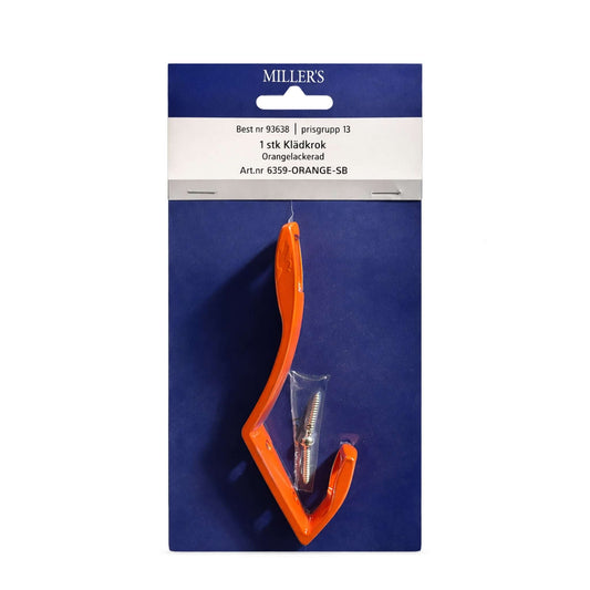 Klädkrok Orangelackerad 5st 1-pack