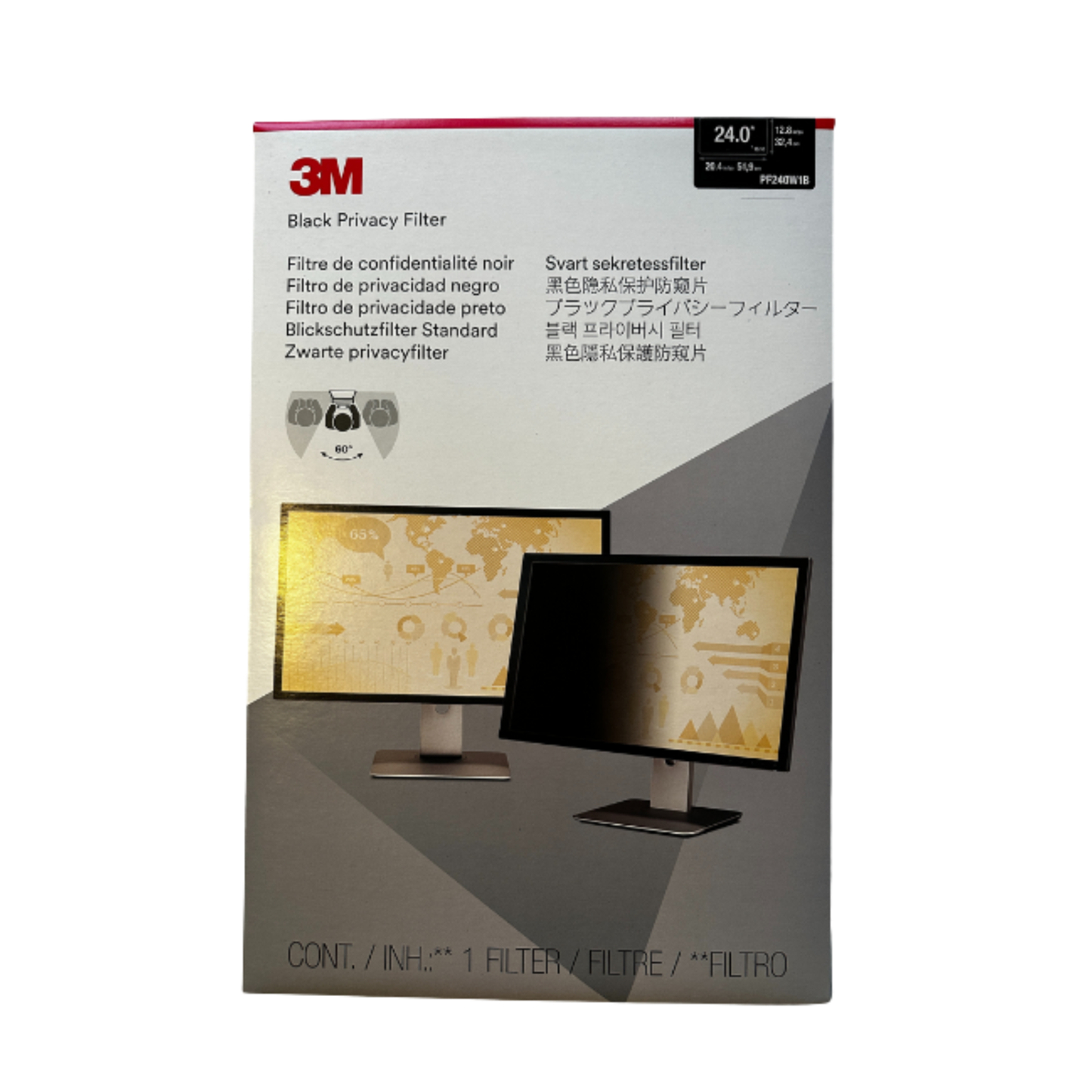 Privacy Filter 24″ widescreen 16:10 från 3M