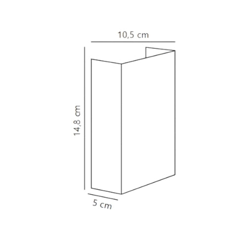 Utomhusvägglampa Fold 10 Svart 