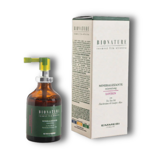 Bionature mineraliserande lotion som ger håret kropp och elasticitet skyddar mot luftfuktighet