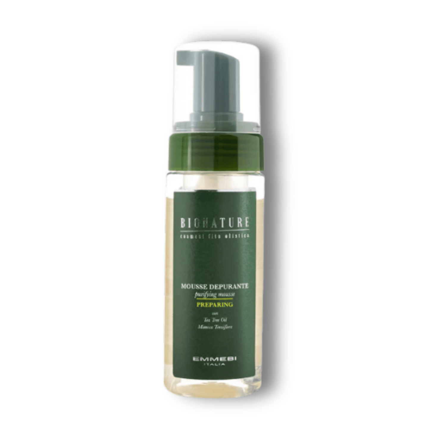 Bionature Purifying Mousse i grön flaska med pump