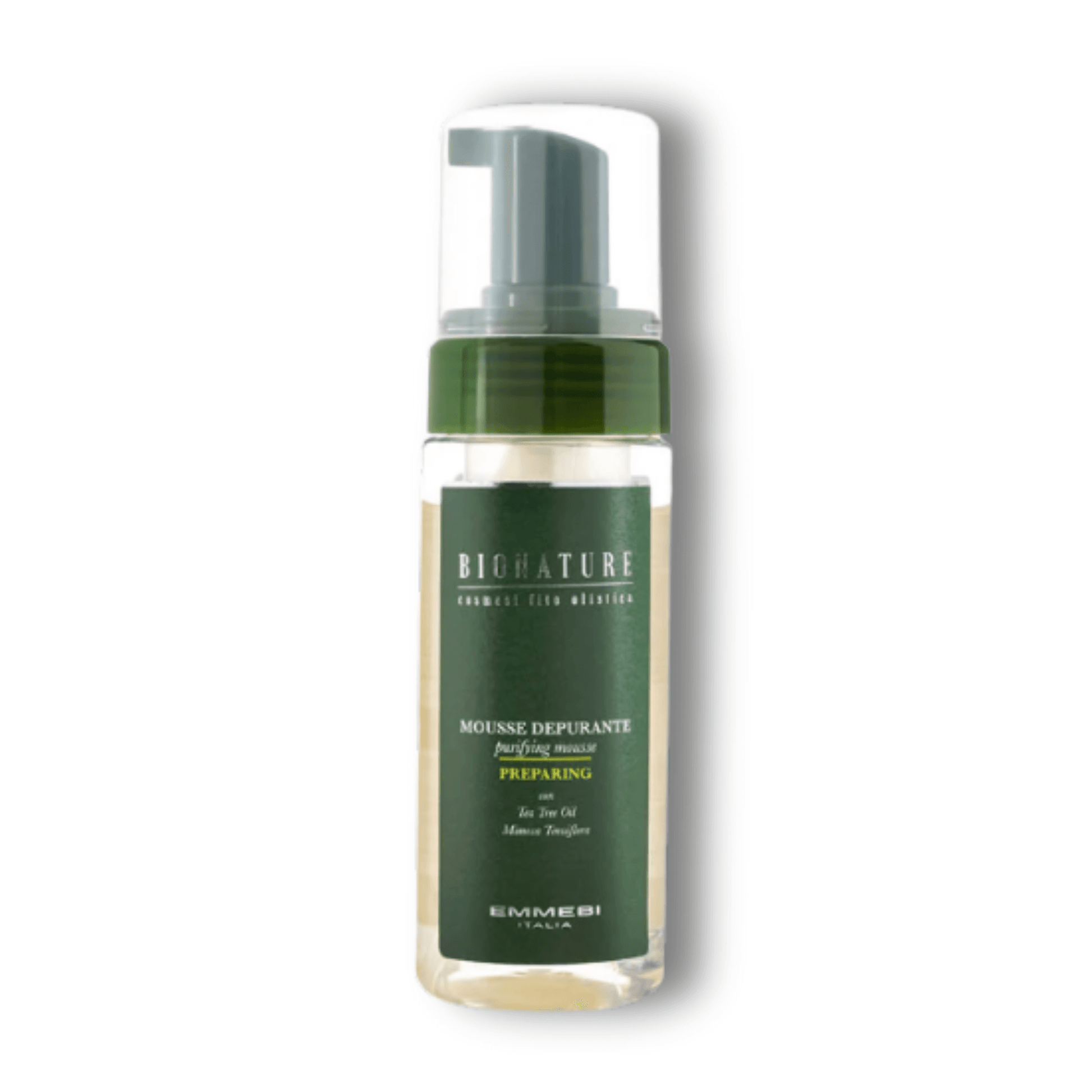 Bionature Purifying Mousse i grön flaska med pump