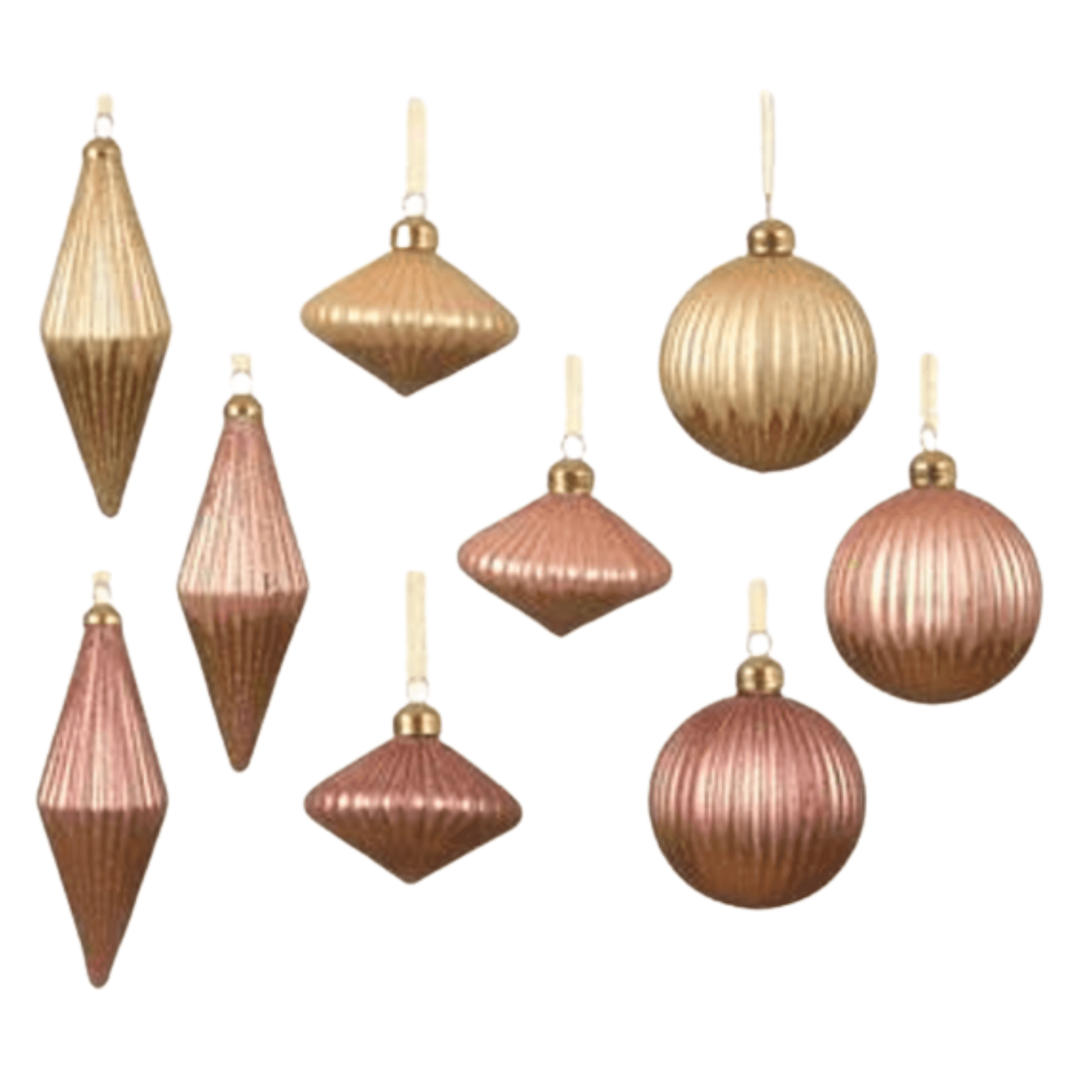 Julgransdekorationer i glas 3-pack