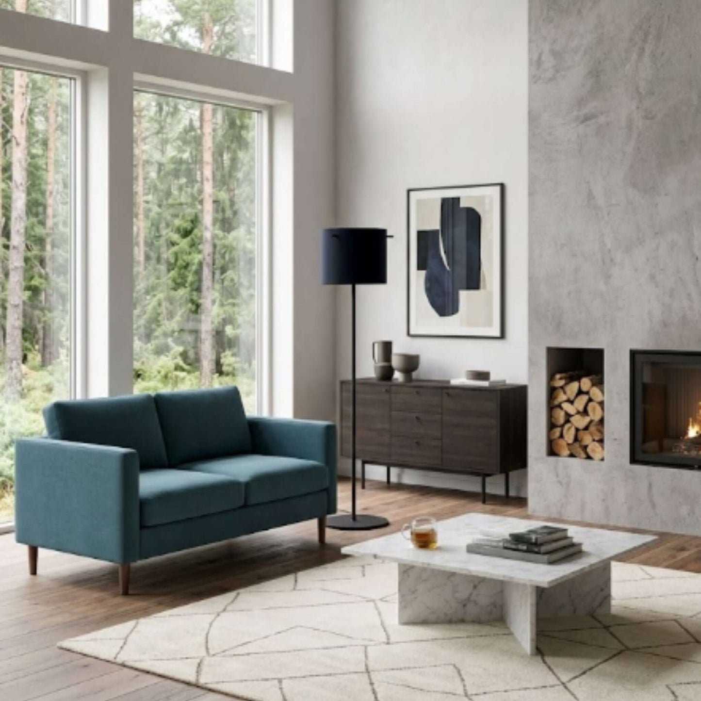 Golvlampa FM 1954 Matt Svart i metall