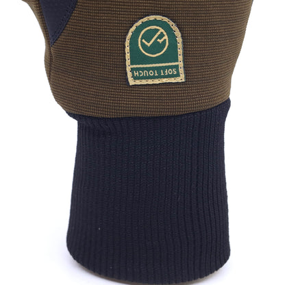 Marksman Precision handske i brunt och svart tyg