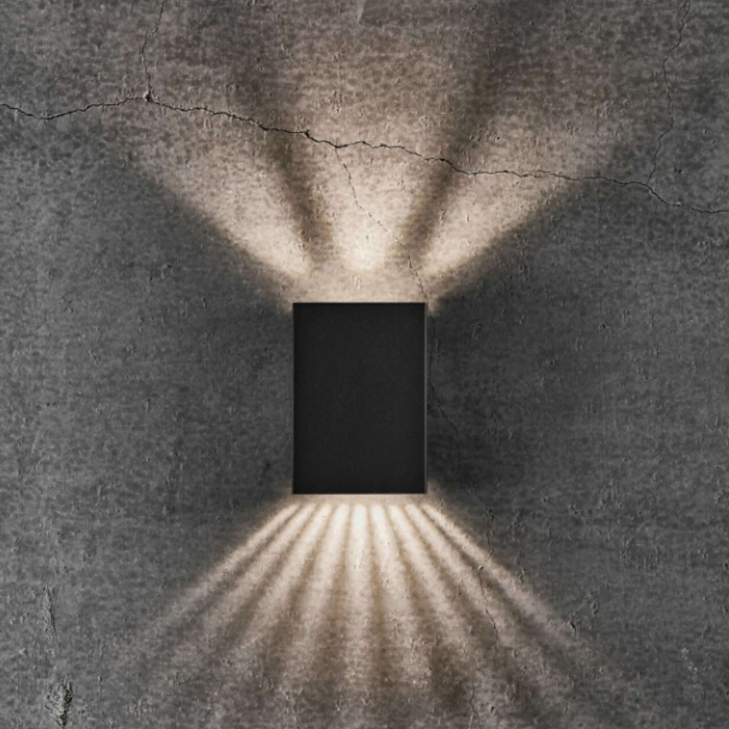 Utomhusvägglampa Fold 10 Svart 