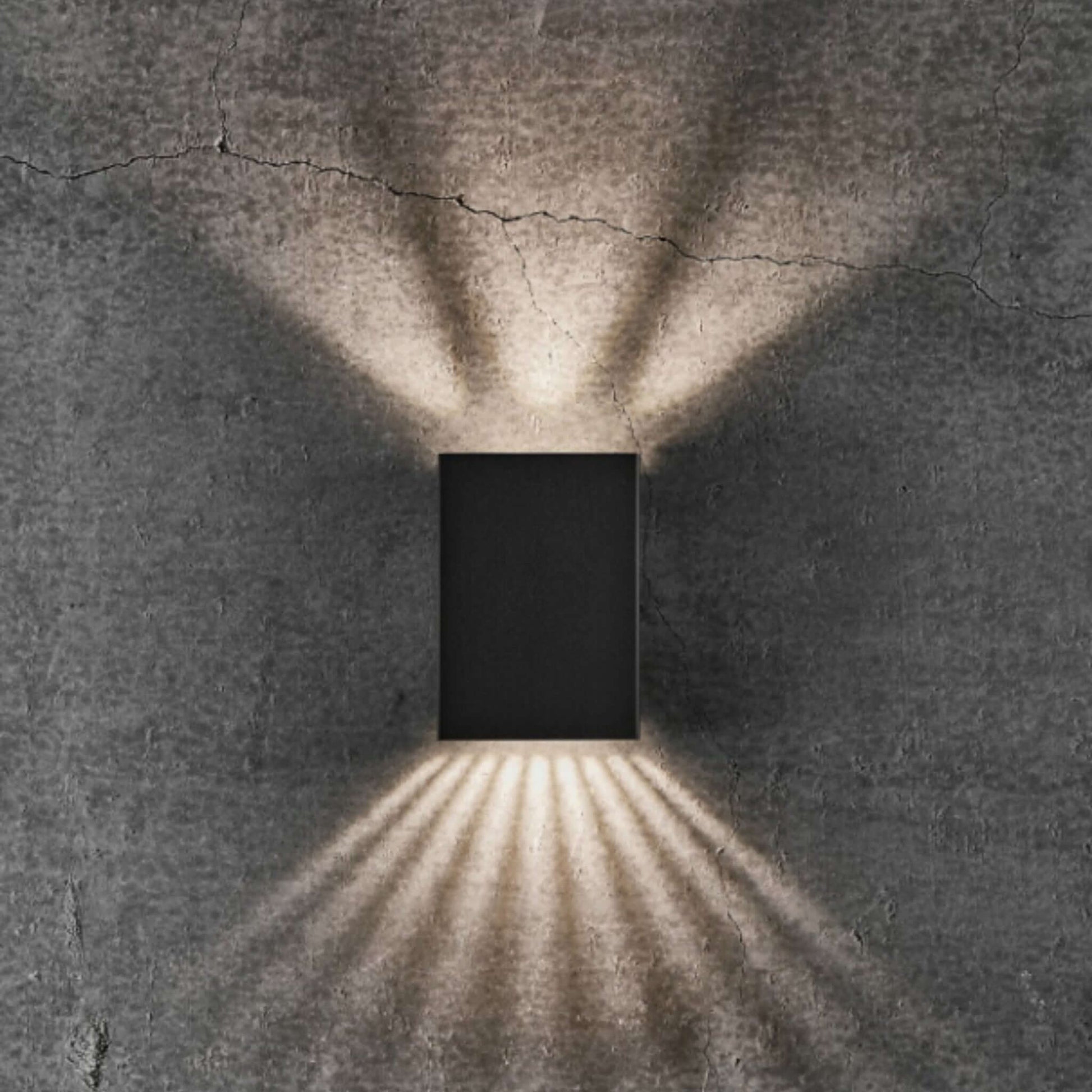 Utomhusvägglampa Fold 10 Svart 