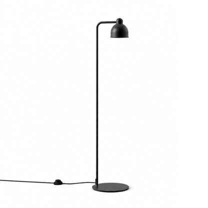 Frandsen Industry golvlampa i svart med gulddetaljer