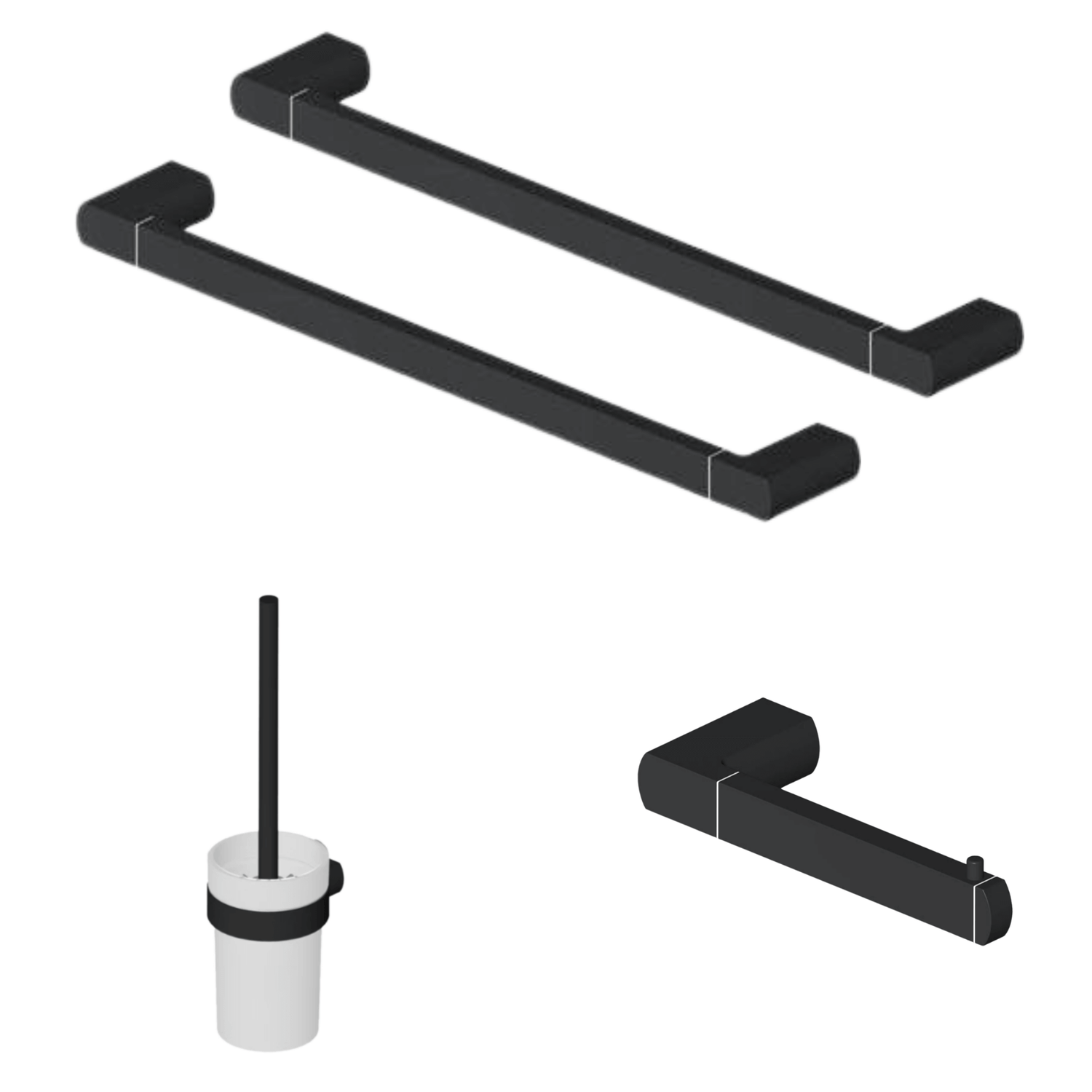 Square 4 delar badrums set