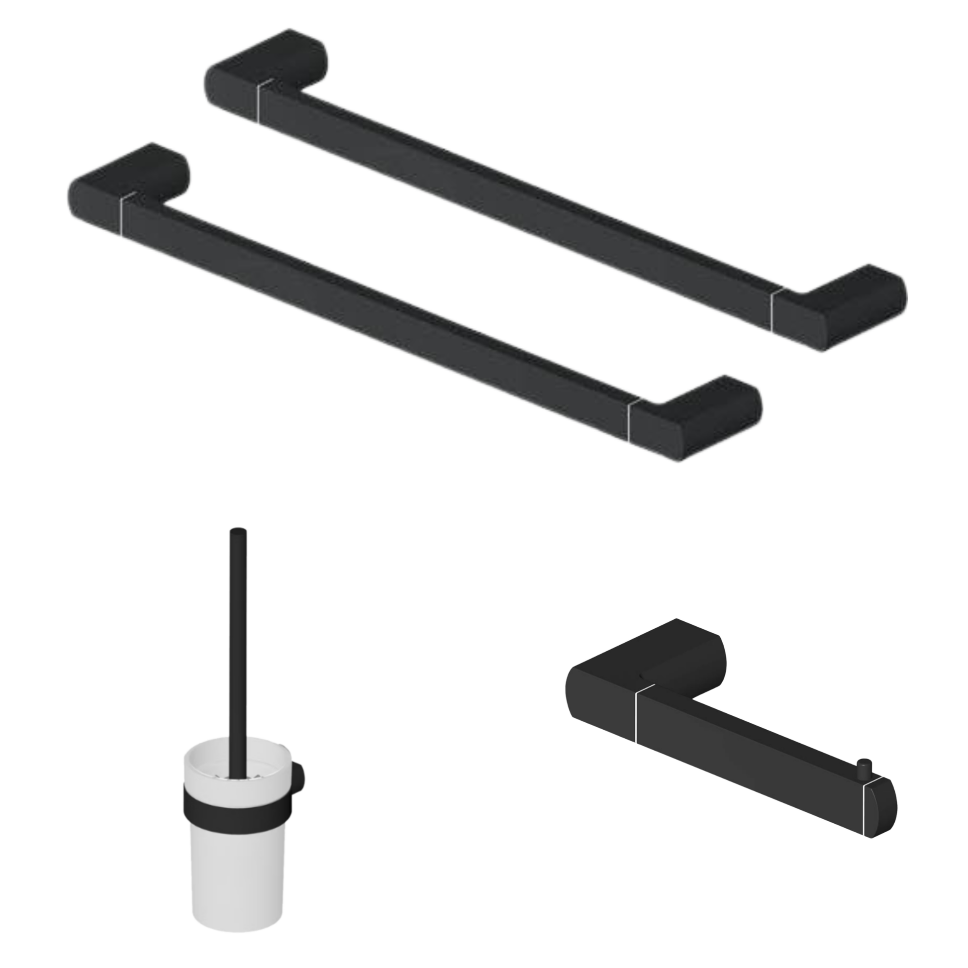 Square 4 delar badrums set