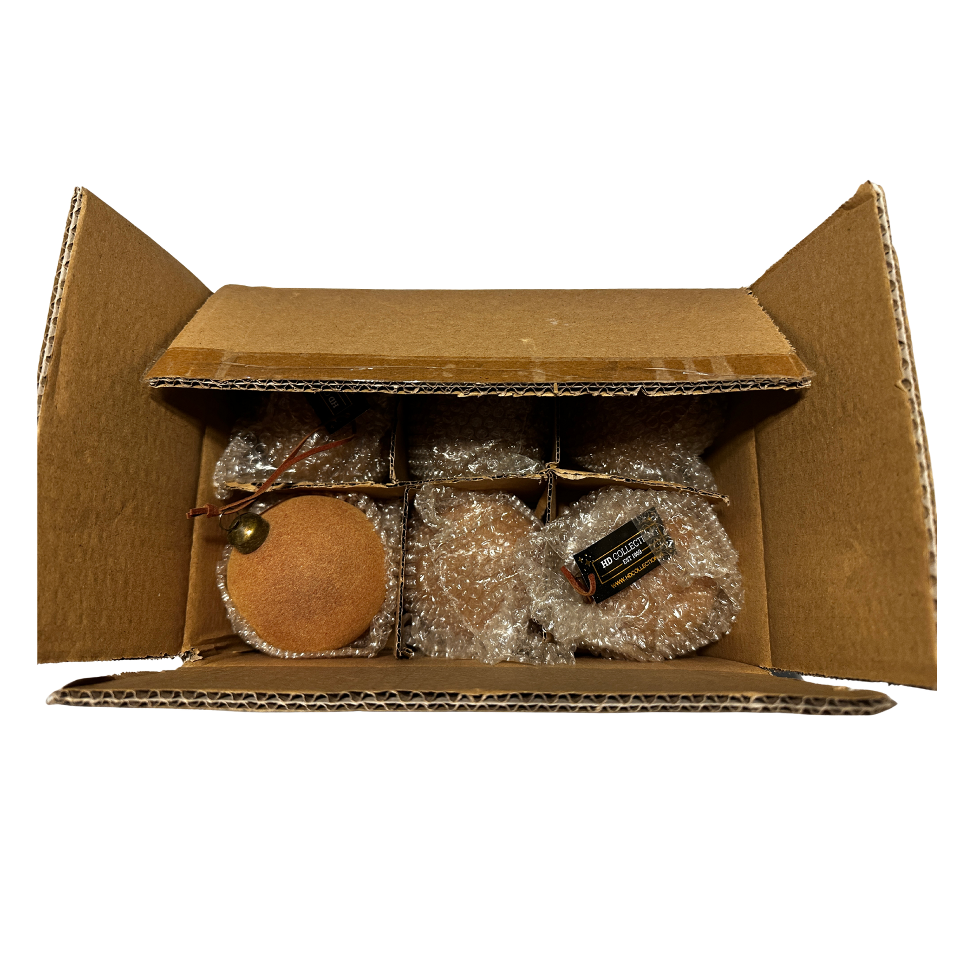 Julgranskulor i glas sammets yta (5-pack) från HD Collection