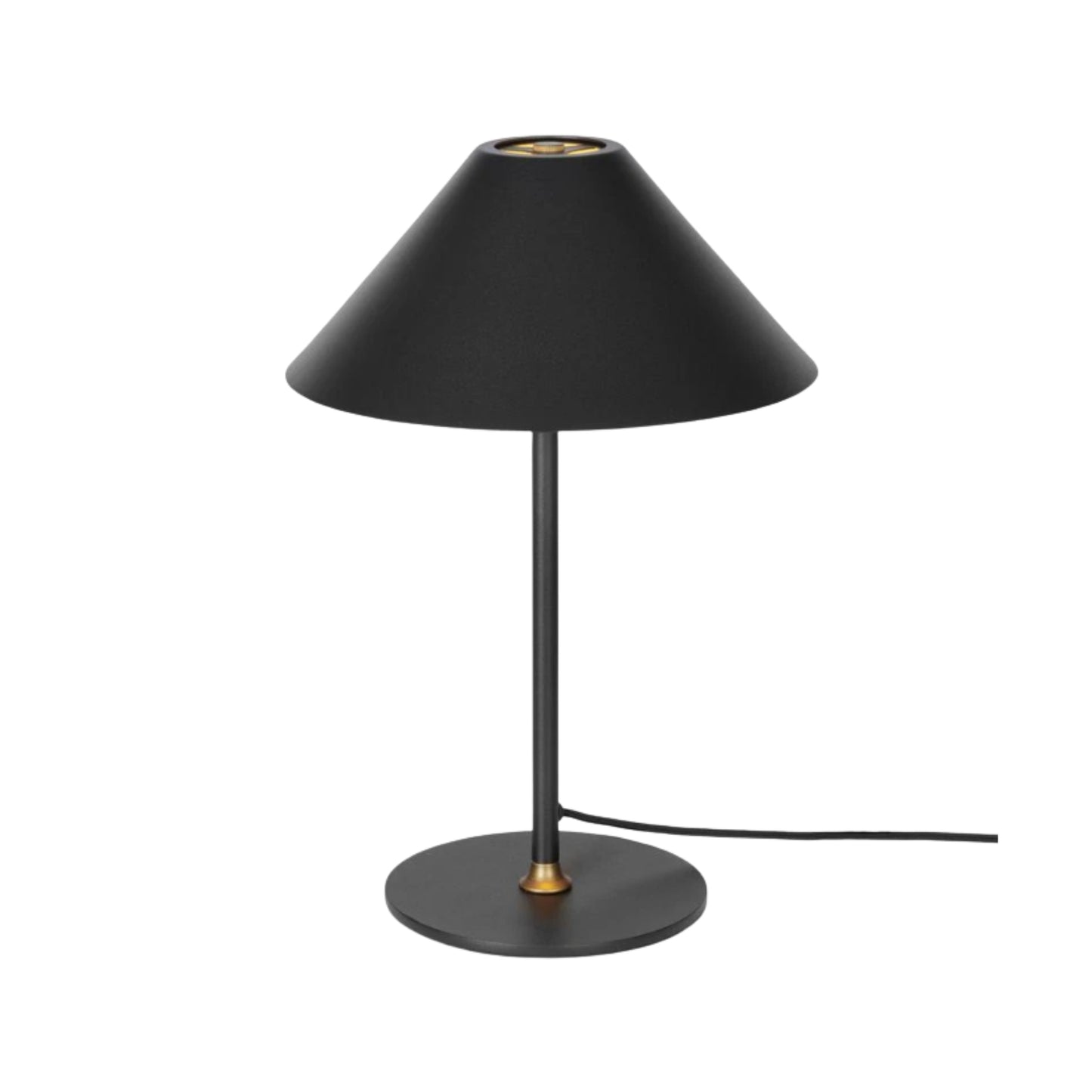 Halo design Hygge bordlampa svart graphite med svart skärm och sladd