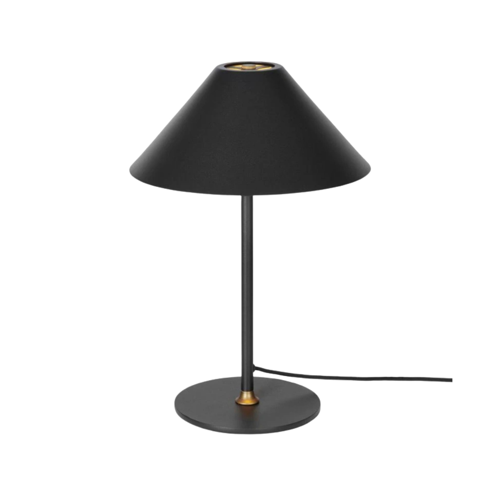 Halo design Hygge bordlampa svart graphite med svart skärm och sladd