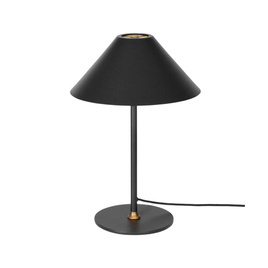 Halo design Hygge bordlampa svart graphite med svart skärm och sladd