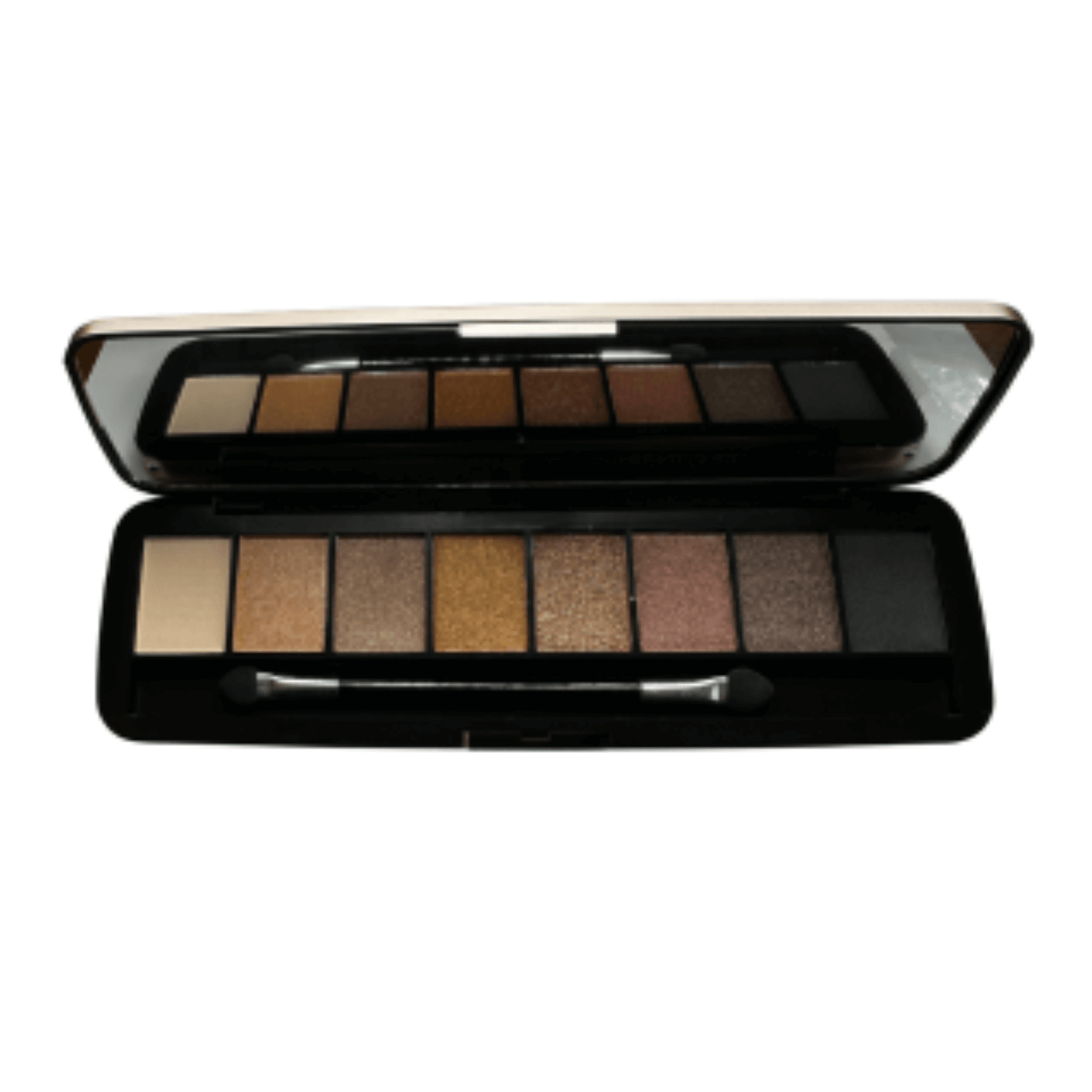 Nudes Tin Ögonskugga Palett från IDC Color samlar matta och skimrande nude-nyanser i en tålig plåtask med spegel