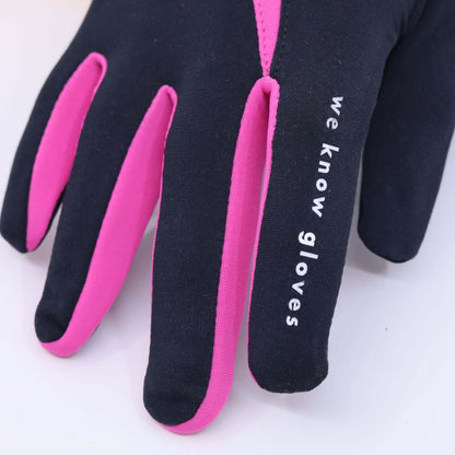 Löparhandske Pace i svart och rosa från Soft Touch