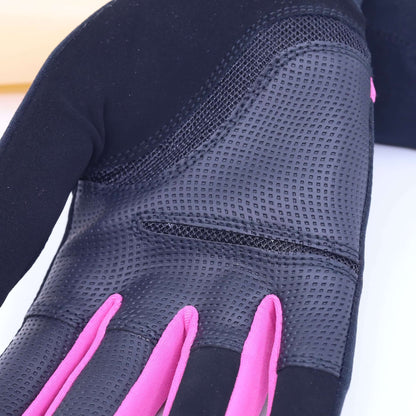 Löparhandske Pace i svart med rosa detaljer