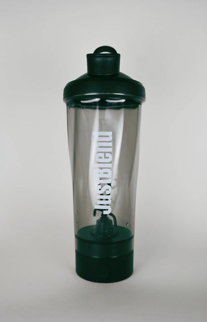 Elektrisk proteinshaker 600 ml i svart, framifrån