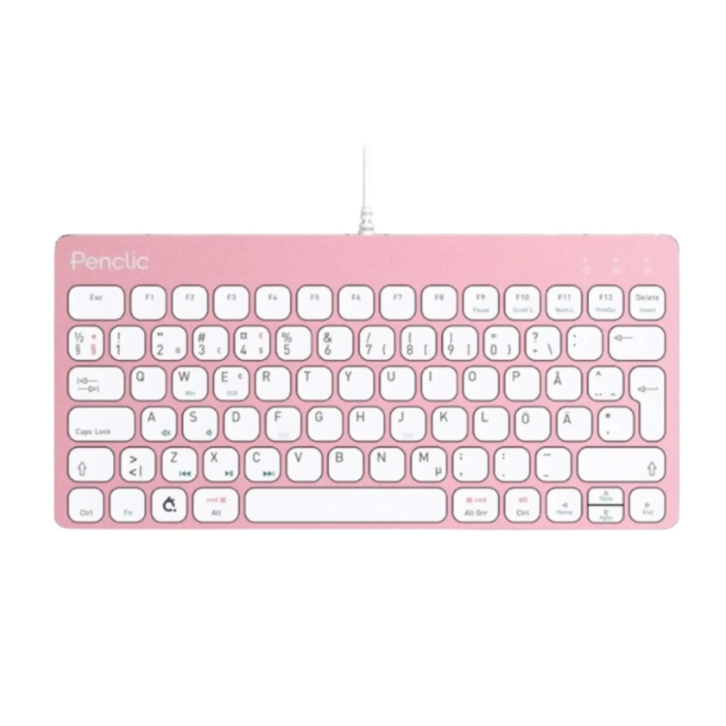 Minitangentbord i rosa med sladd från Penclic