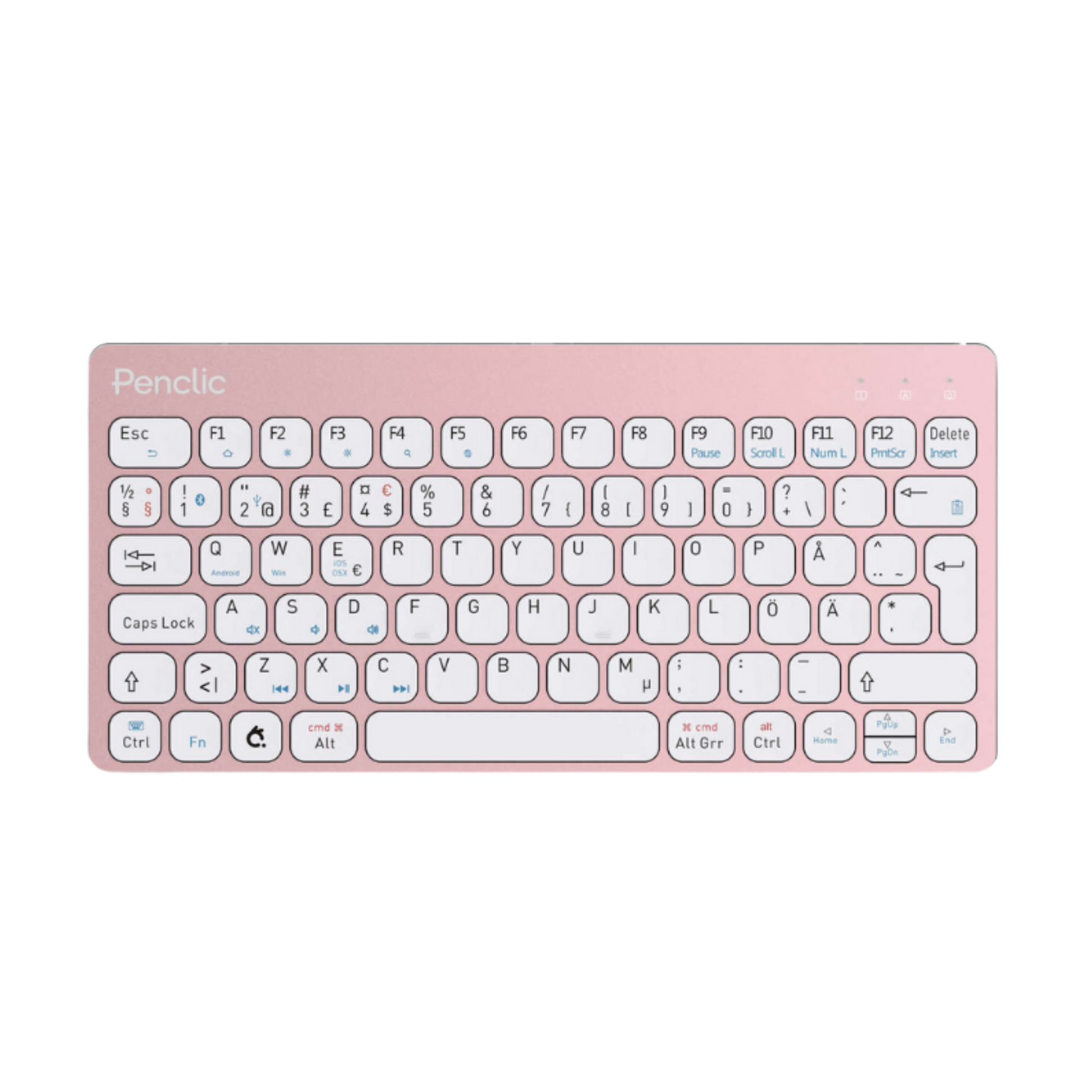 KB3 Minitangentbord Bluetooth utan dongel från Penclic rosa