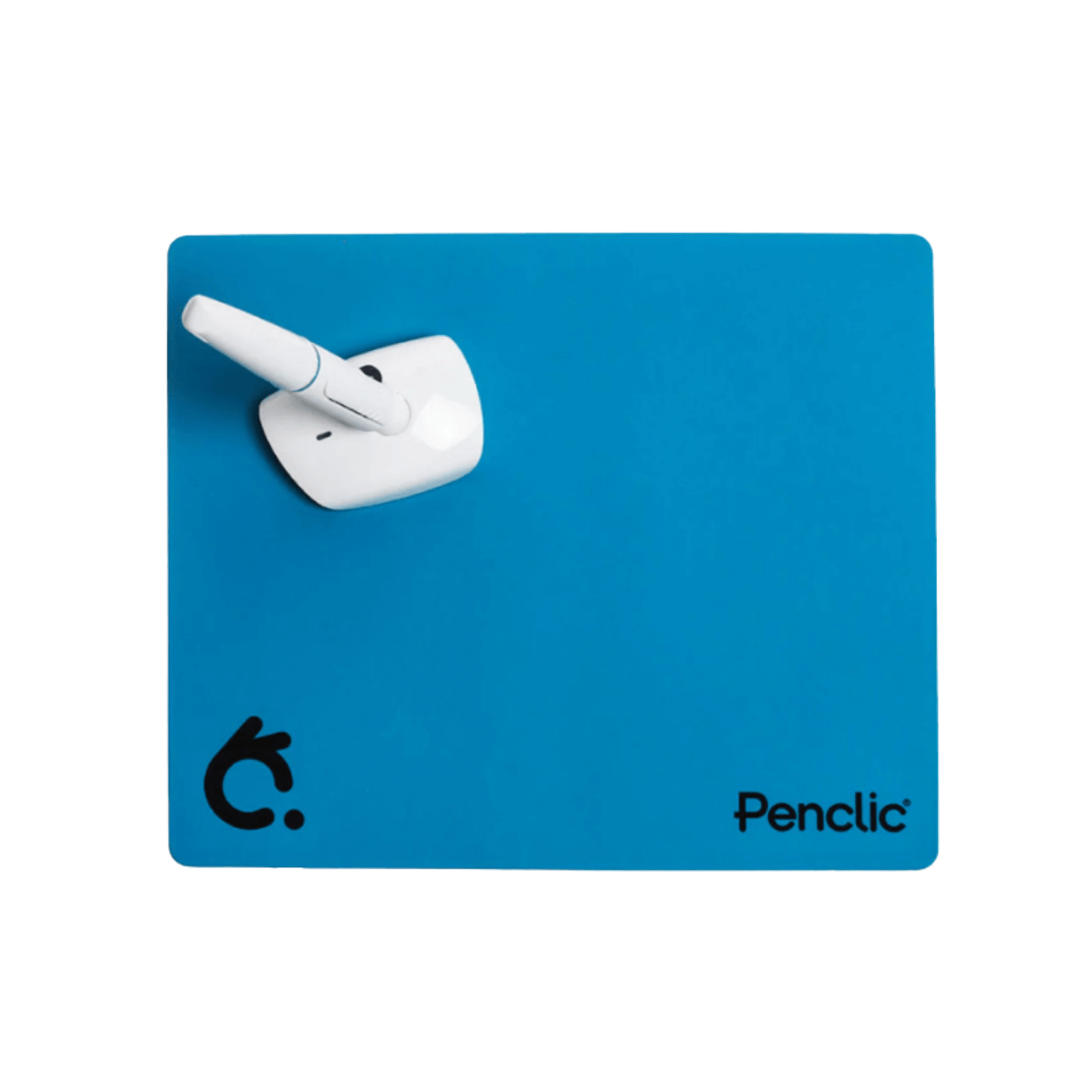 Musmatta i blått med Penclic-logotyp