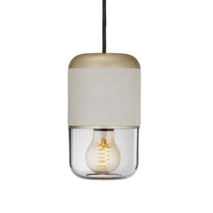 Pendel i beige och glas från Lemus