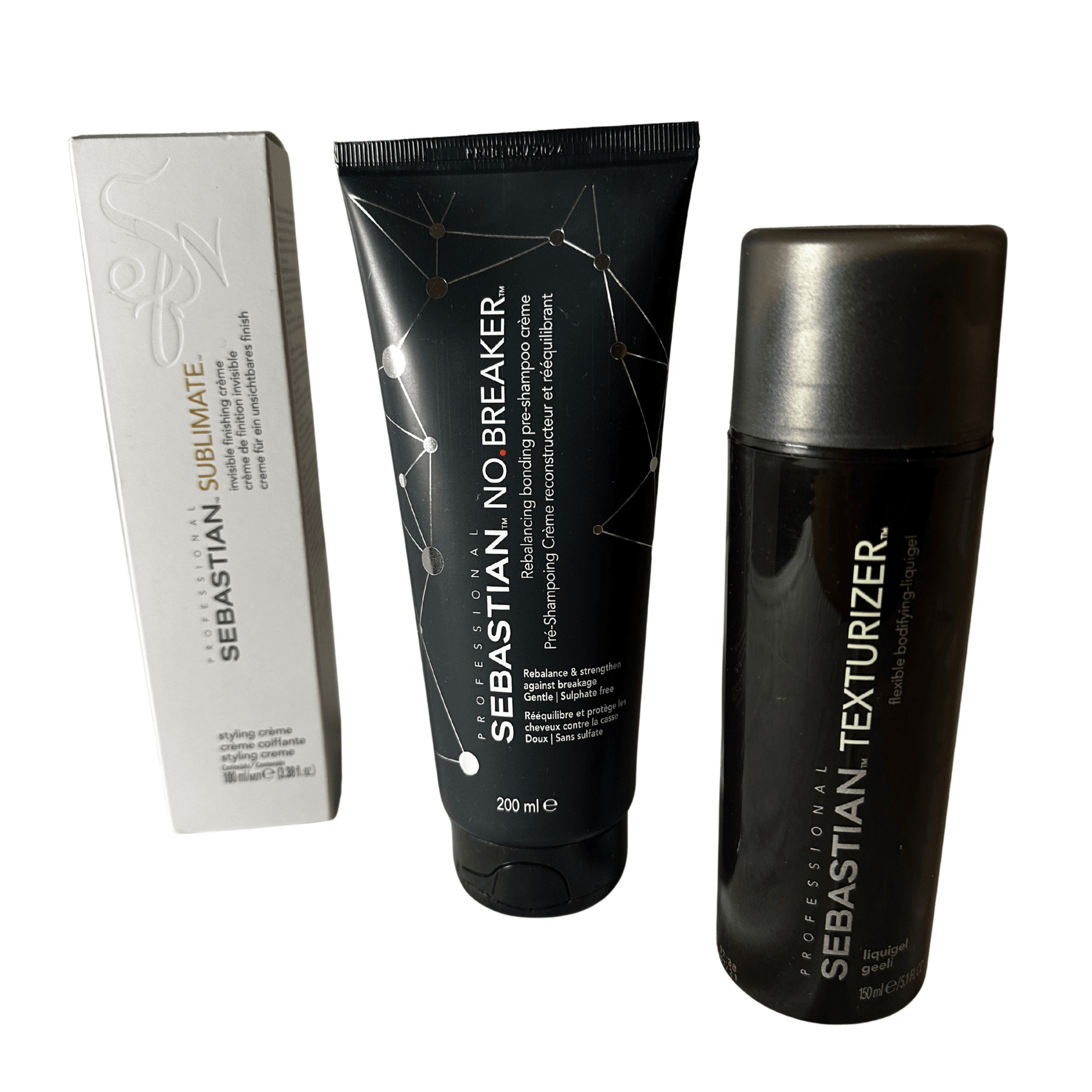 Sebastian Professional Stylingkit innehåller Sublimate, No.Breaker och Texturizer