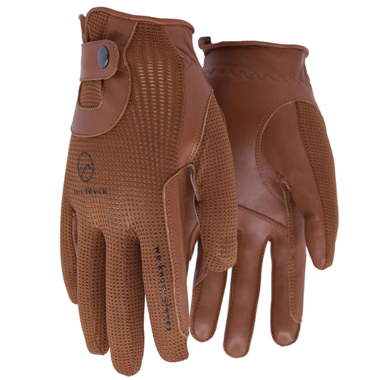 Ridhandske Chestnut Brun getläder och nylon