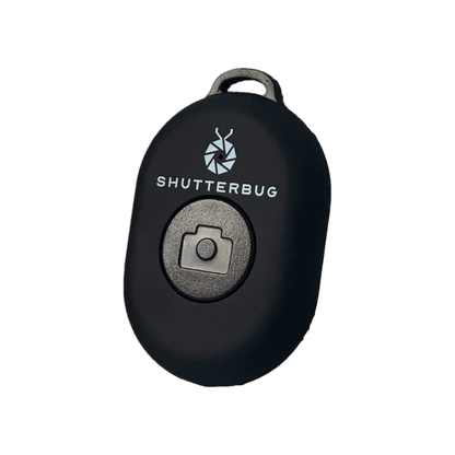 Kamerafjärr Shutterbug Bluetooth i svart med logotyp