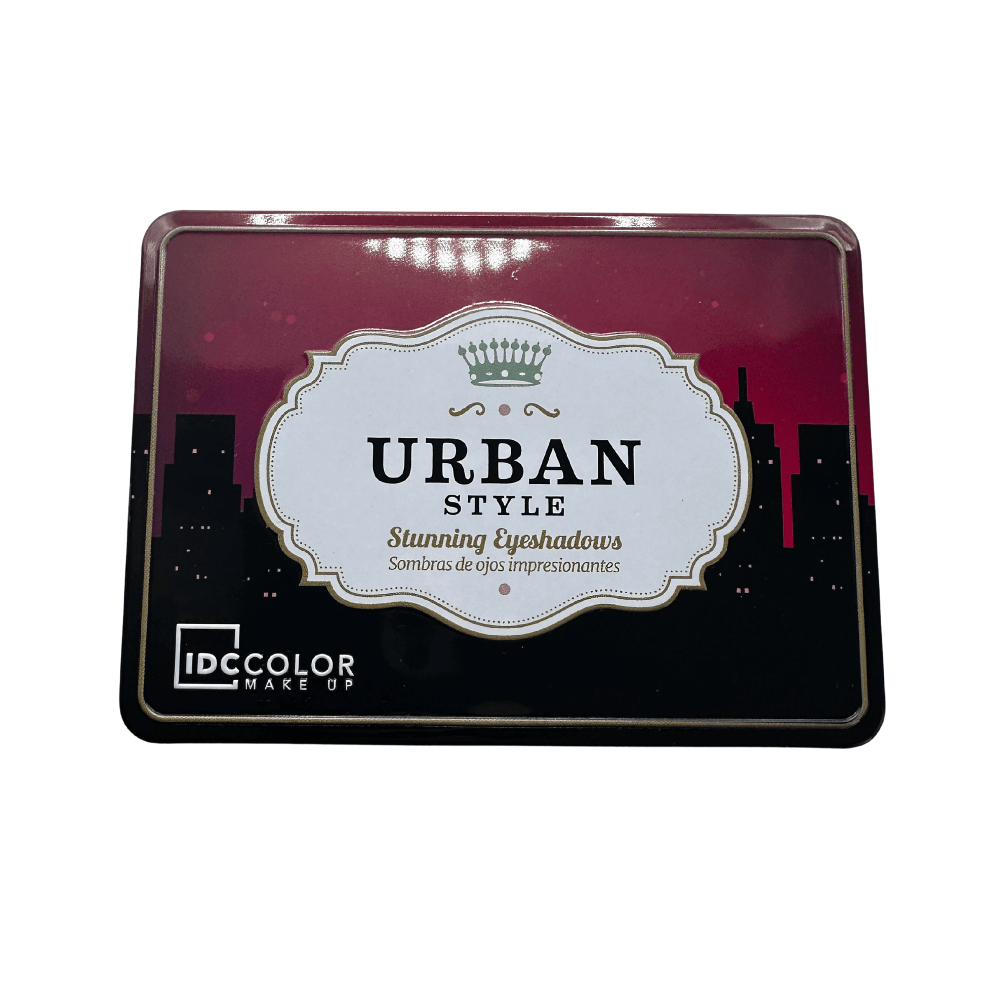 Urban Style Stunning Eyeshadows från ID color i plåtask med 6 skuggor, 2 puder och 1 rouge.