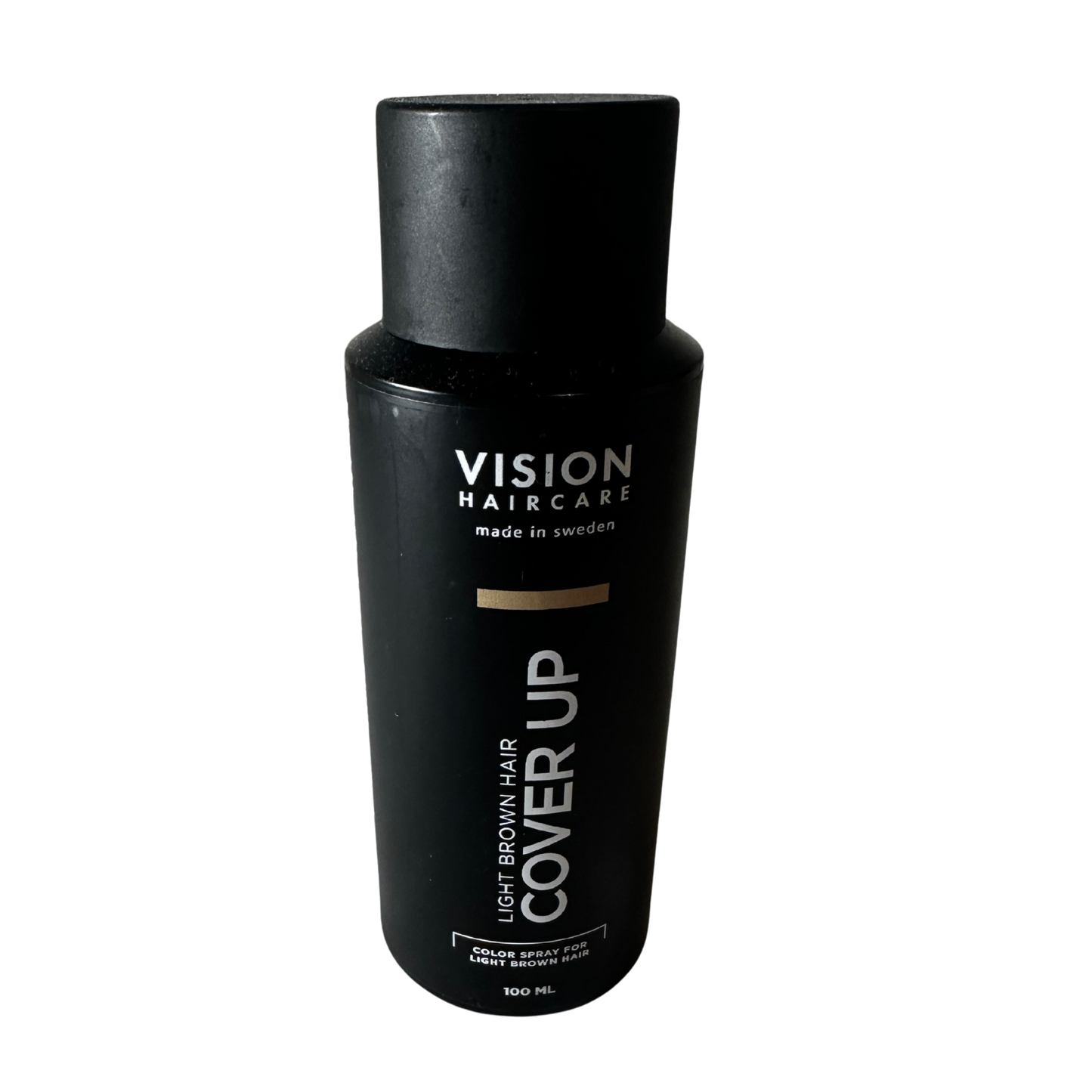 Cover Up Ljus Brun 100 ml från Vision Haircare, root touch up spray som döljer utväxt och grå strån snabbt. Vattenfast, torkar snabbt, naturligt resultat