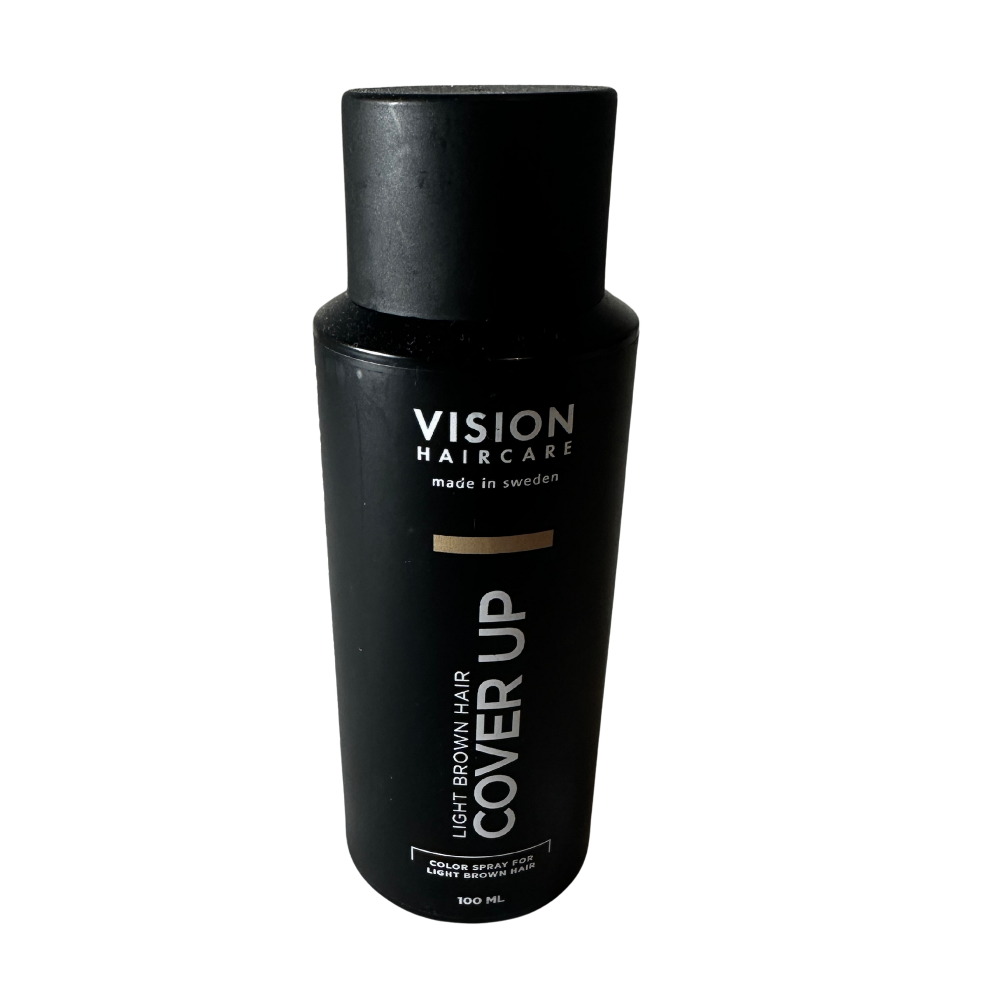 Cover Up Ljus Brun 100 ml från Vision Haircare, root touch up spray som döljer utväxt och grå strån snabbt. Vattenfast, torkar snabbt, naturligt resultat