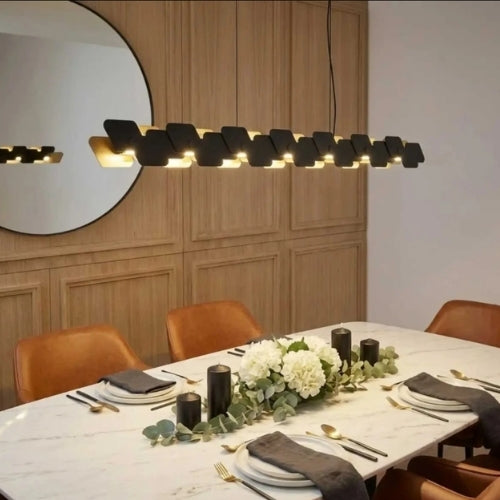 Eglo Langbordspendel Altagracia LED 135cm svart over matbord