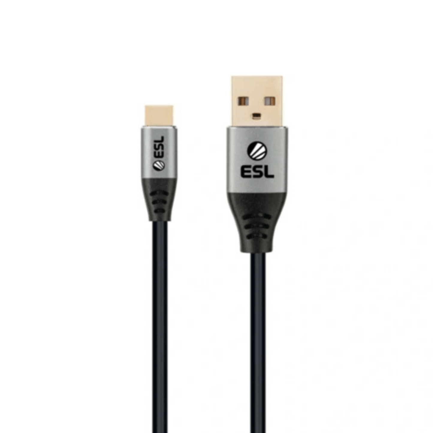 ESL USB till USB-C kabel svart for laddning och synk